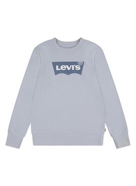 Sudadera Levis French Terry Batwing Azul Niño