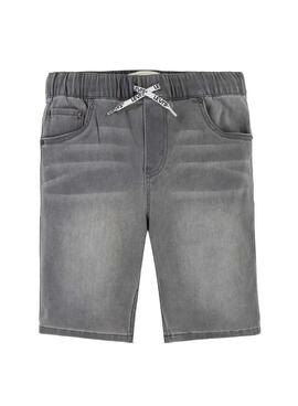 Bermuda Levis Skinny Dobby Gris Para Niño