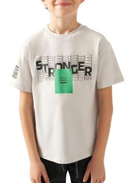 Camiseta Mayoral Stronger Gris Para Niño