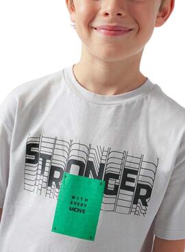 Camiseta Mayoral Stronger Gris Para Niño