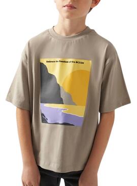 Camiseta Mayoral Paisaje Gris Para Niño