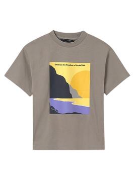 Camiseta Mayoral Paisaje Gris Para Niño