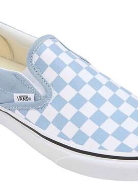 Zapatillas Vans Slip On Checkerboard Azul y Blanco
