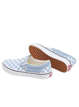 Zapatillas Vans Slip On Checkerboard Azul y Blanco