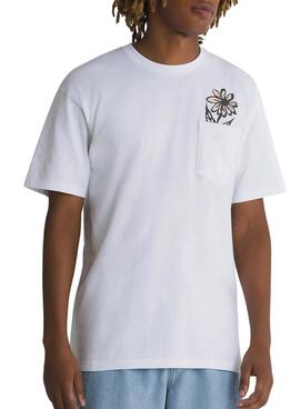 Camiseta Vans Brush Petal Blanco Para Hombre