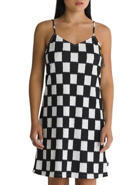 Vestido Vans Venton Checker Blanco y Negro Para Mujer