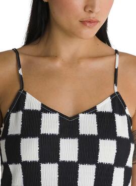 Vestido Vans Venton Checker Blanco y Negro Para Mujer