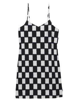 Vestido Vans Venton Checker Blanco y Negro Para Mujer