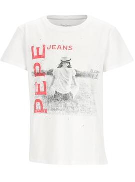 Camiseta Pepe Jeans Niggi Blanco Para Niño