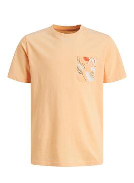 Camiseta Jack and Jones Chill Pocket Naranja
