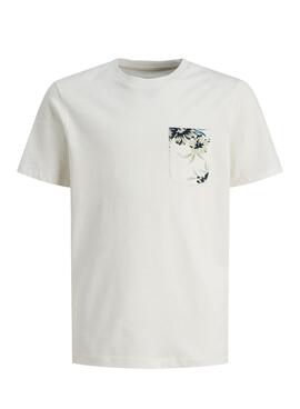 Camiseta Jack and Jones Chill Pocket Blanco Niño