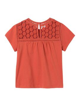 Camiseta Mayoral combinada Calabaza Naranja Niña