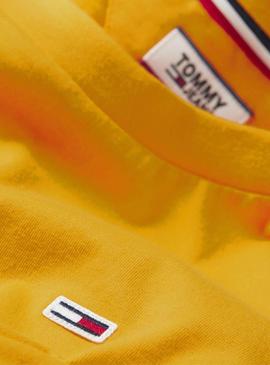 Camiseta Tommy Jeans Classic Amarillo Mujer