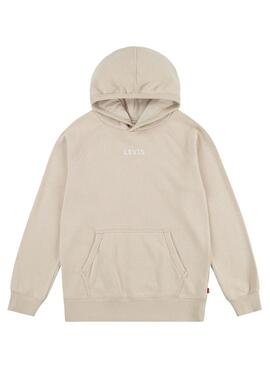 Sudadera Levis Lived In Hoodie Beige Para Niño