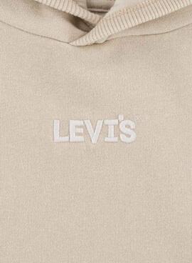 Sudadera Levis Lived In Hoodie Beige Para Niño