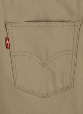 Bermuda Levis Standard Cargo Marrón Para Niño