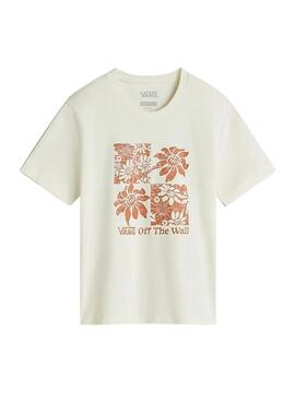 Camiseta Vans Tropic Check Beige Para Niñas