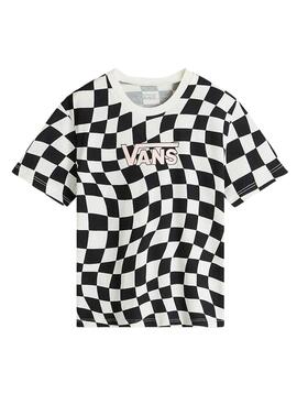 Camiseta Vans Warped 66 Check Para Niña