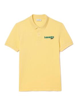 Polo Lacoste Retro Amarillo Para Hombre