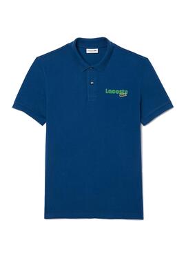 Polo Lacoste Retro Azulon Para Hombre