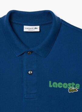 Polo Lacoste Retro Azulon Para Hombre