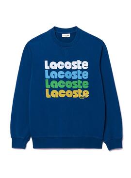 Sudadera Lacoste Retro Azulon Para Hombre