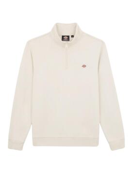 Sudadera Dickies Oakport Quarter Zip Beige Para Hombre