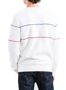 Sudadera Levis Reflective Crew Blanco Hombre