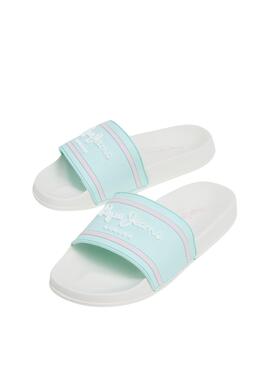 Chanclas Pepe Jeans Slider Blanco Para Niña