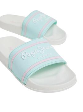 Chanclas Pepe Jeans Slider Blanco Para Niña