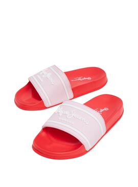 Chanclas Pepe Jeans Slider Rojo Para Niña