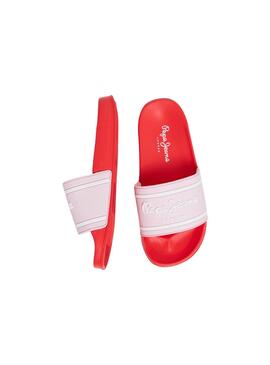 Chanclas Pepe Jeans Slider Rojo Para Niña