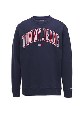 Sudadera Tommy Jeans Collegiate Azul Marino Hombre
