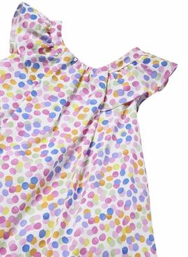 Vestido Mayoral Estampado Saten Violeta Para Bebé