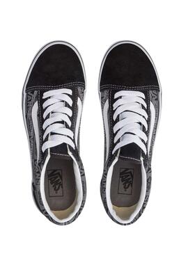 Zapatillas Vans Old Skool Logo Negro Teen