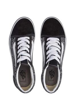 Zapatillas Vans Old Skool Logo Negro Teen