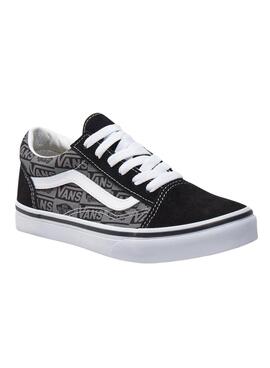 Zapatillas Vans Old Skool Logo Negro Teen