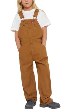 Peto Dickies Duck Rib Rinsed Marrón Para Niña