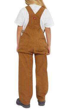 Peto Dickies Duck Rib Rinsed Marrón Para Niña