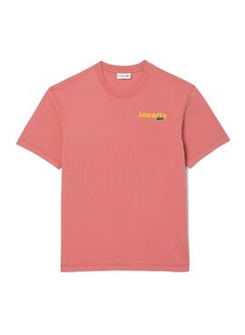 Camistea Lacoste Retro Loose Coral Para Hombre