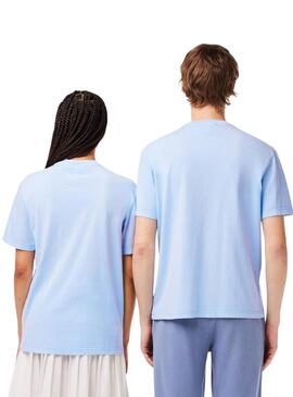 Camiseta Lacoste Dyed Azul Para Mujer y Hombre