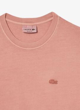 Camiseta Lacoste Dyed Rosa Para Mujer y Hombre