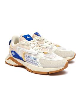 Zapatillas Lacoste Neo 003 Beige y Azul Para Hombre