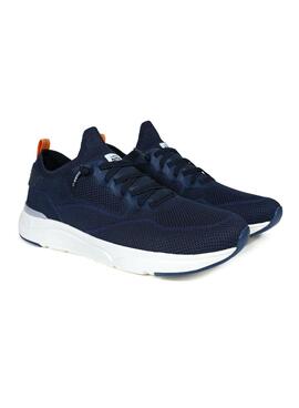 Zapatillas Walkin Pitas Cue Marino Para Hombre