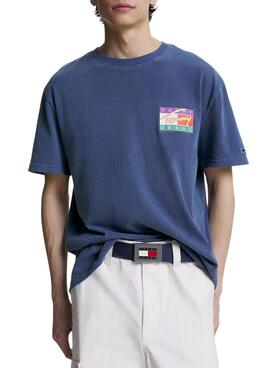 Camiseta Tommy Jeans Signatura Marino para Hombre 