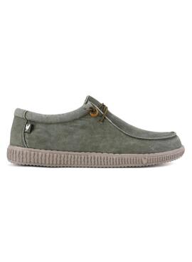 Zapatos Walkin Pitas Wallabi Washed Verde Para Hombre