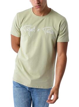 Camiseta Proyect x Paris Embrodery Verde Para Hombre y Mujer