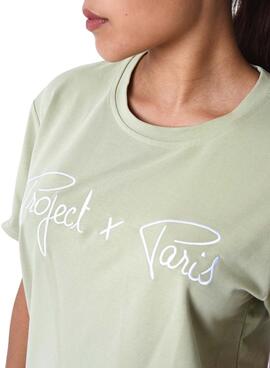 Camiseta Proyect x Paris Embrodery Verde Para Hombre y Mujer