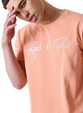 Camiseta Project x Paris Embroidery Coral Para Hombre