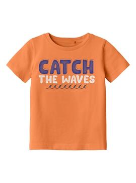 Camiseta Name It Fisher Naranja Para Niño